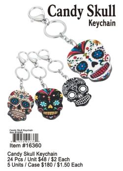 Candy Skull Keychains